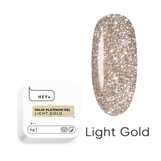 HEYLOVE Solid Platinum Gel Nail Polish Light Gold Liquid Foil 5 g