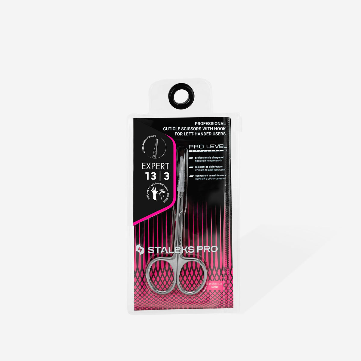 STALEKS EXPERT 13/3 TYPE 3 Professional cuticle scissors with hook for left-handed users