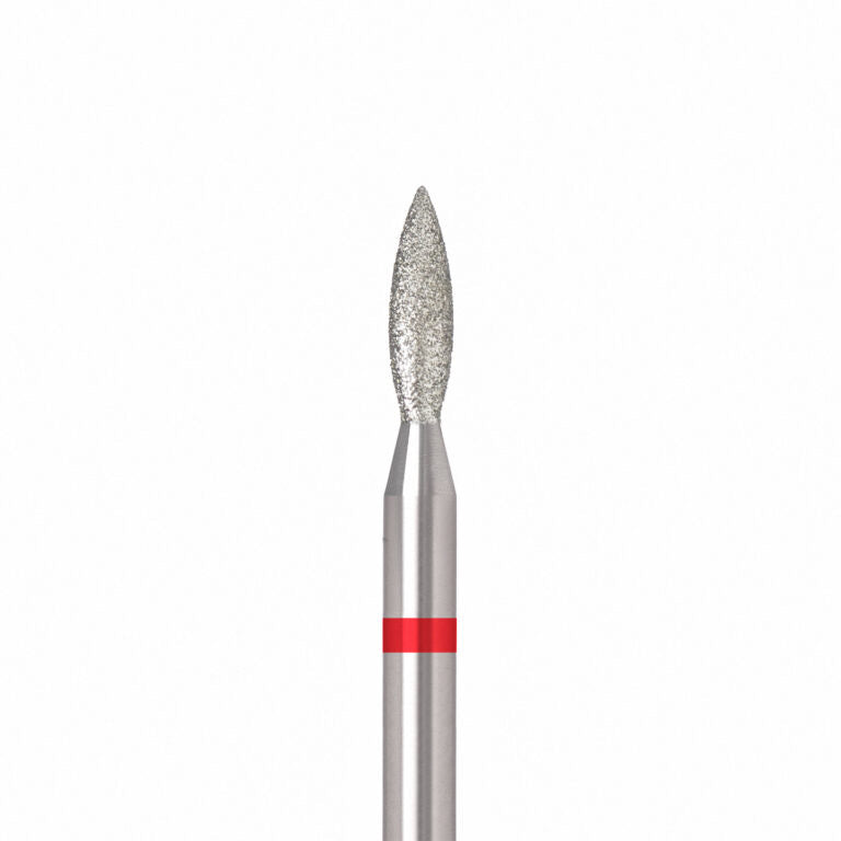 ÜLKA Diamond nail drill bit flame red head diameter 2.3 mm / working part 8 mm