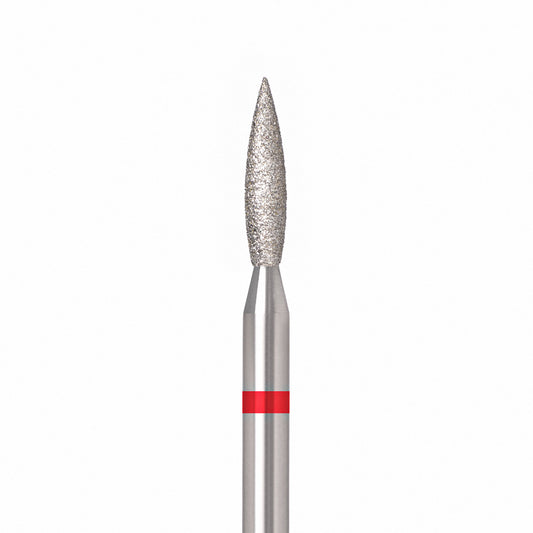 ÜLKA Diamond nail drill bit flame red head diameter 2.1 mm / working part 10 mm