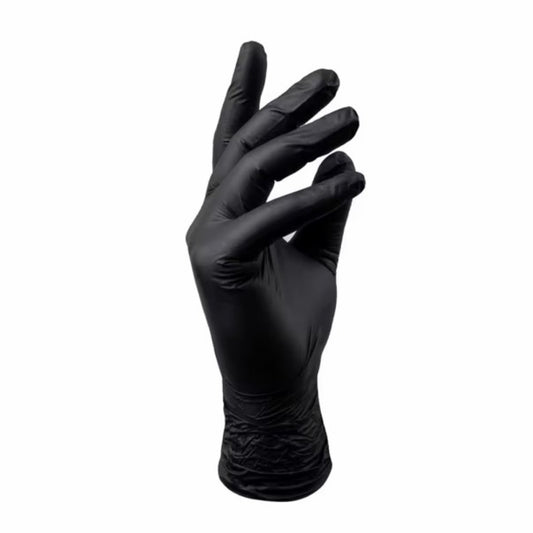 MicroSTOP Nitrile gloves non-powdered strong black, size S (100 pcs)