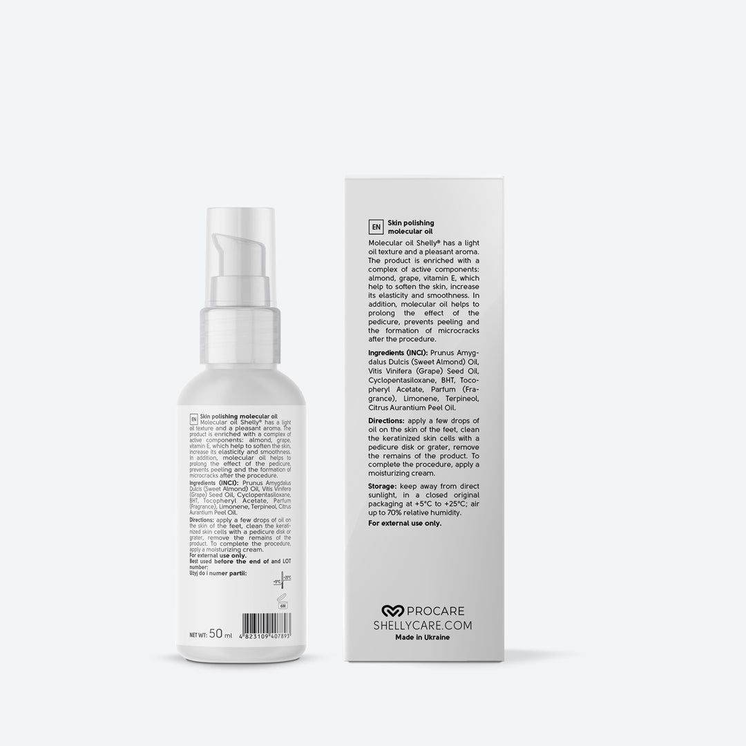 SKIN POLISHING MOLECULAR OIL Professional-grade oil for hydrated, polished, and smooth feet 50 ml