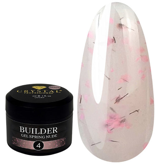 Builder Gel Spring Nude №4 30ml Crystal Professional HEMA & TPO Free