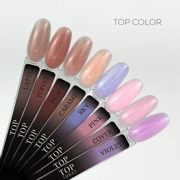 Top Milk Crystal Professional 12ml – camouflage hybrid UV/LED top coat, HEMA & TPO free