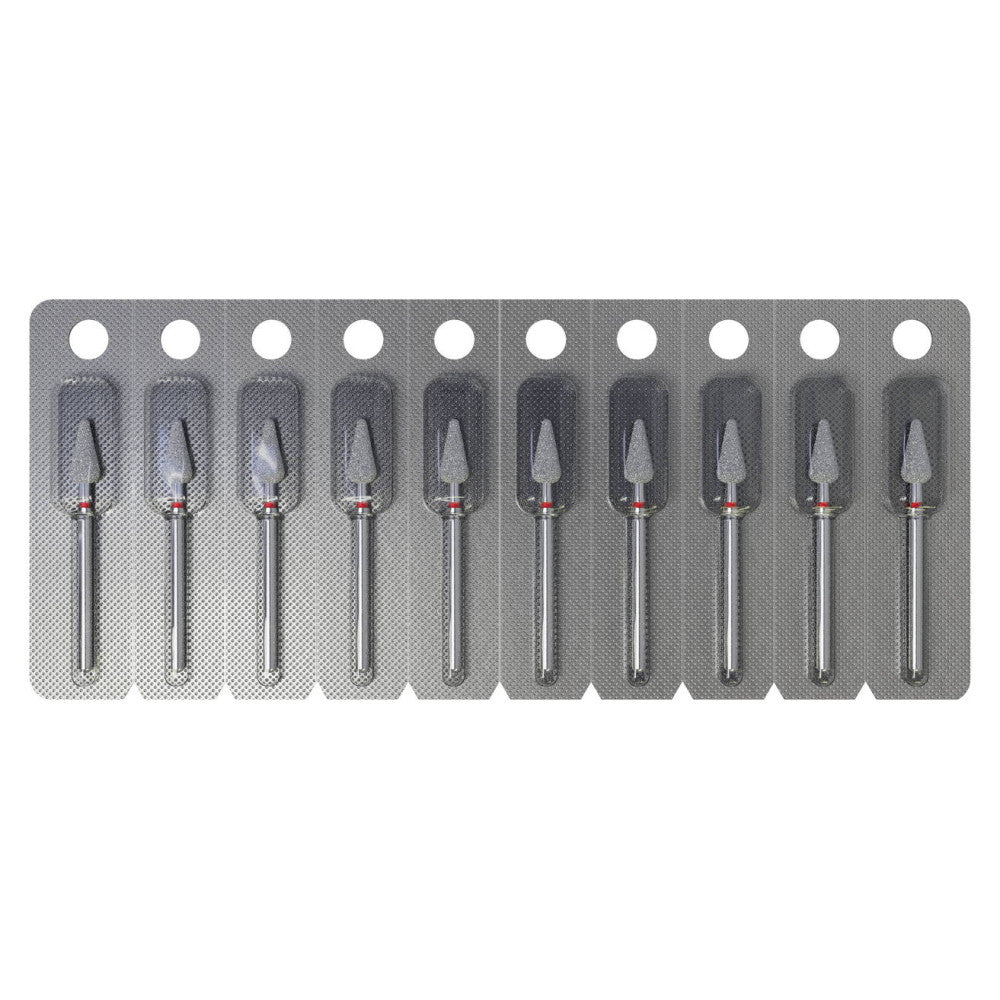 STALEKS PRO Expert Diamond bur Rounded Pear, Red 5 x 12 mm