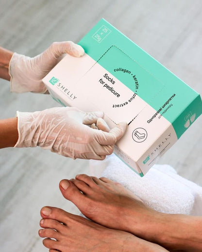 Shelly PEDICURE SOCKS PACK Professional waterless pedicure in just 15 minutes 10 pcs