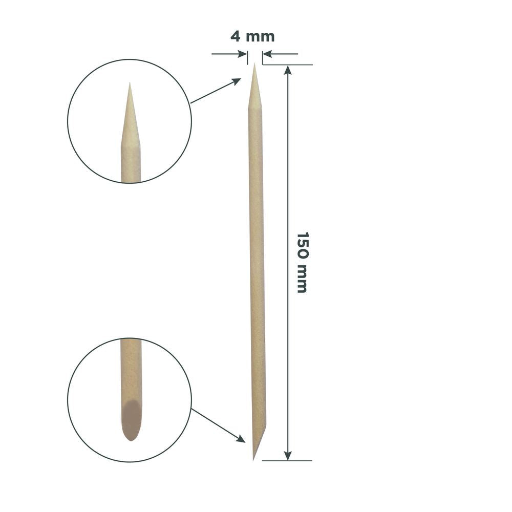 STALEKS EXPERT Orange stick wooden, 150 mm (10 pcs)