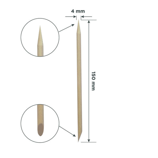 STALEKS EXPERT Orange stick wooden, 150 mm (10 pcs)