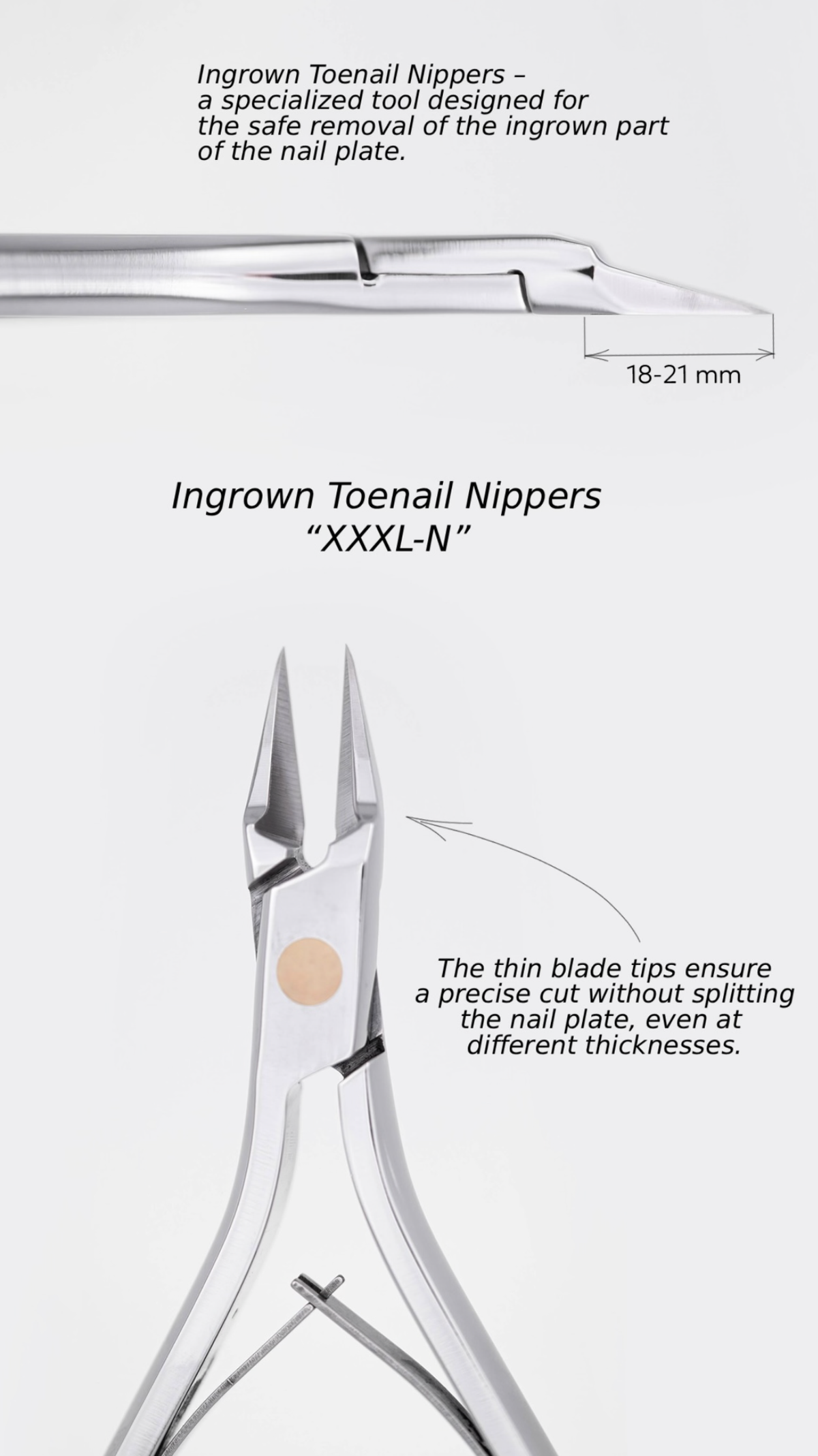 OLTON professional nippers XXXL-N for ingrown toenails