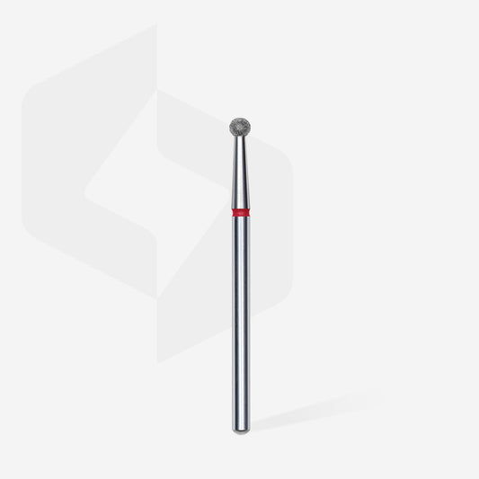 STALEKS EXPERT Diamond nail drill bit ball red, head diameter 2,7 mm