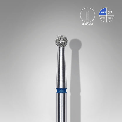STALEKS EXPERT Diamond nail drill bit ball blue, head diameter 2,7 mm
