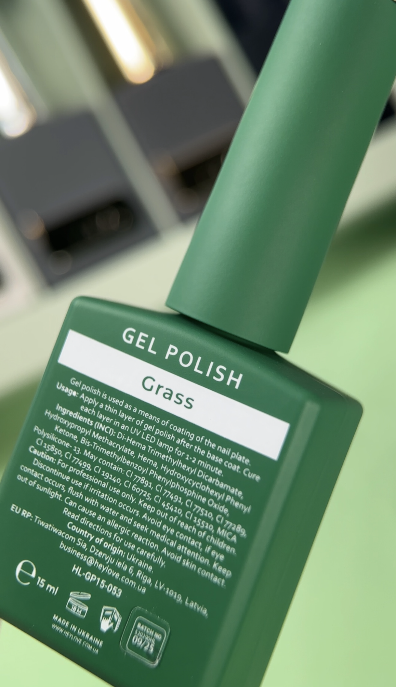 HEYLOVE Gel Polish Grass, 15 ml