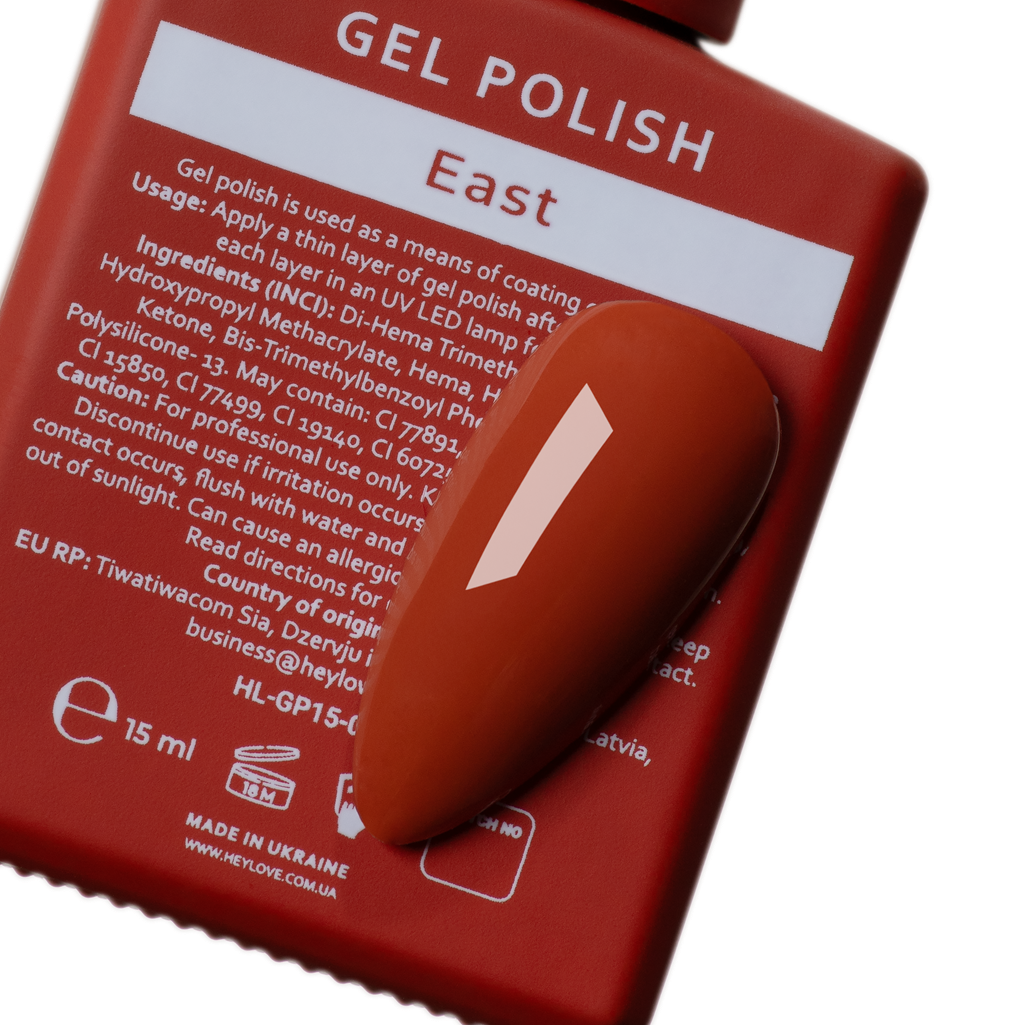 HEYLOVE Gel Polish East, 15 ml