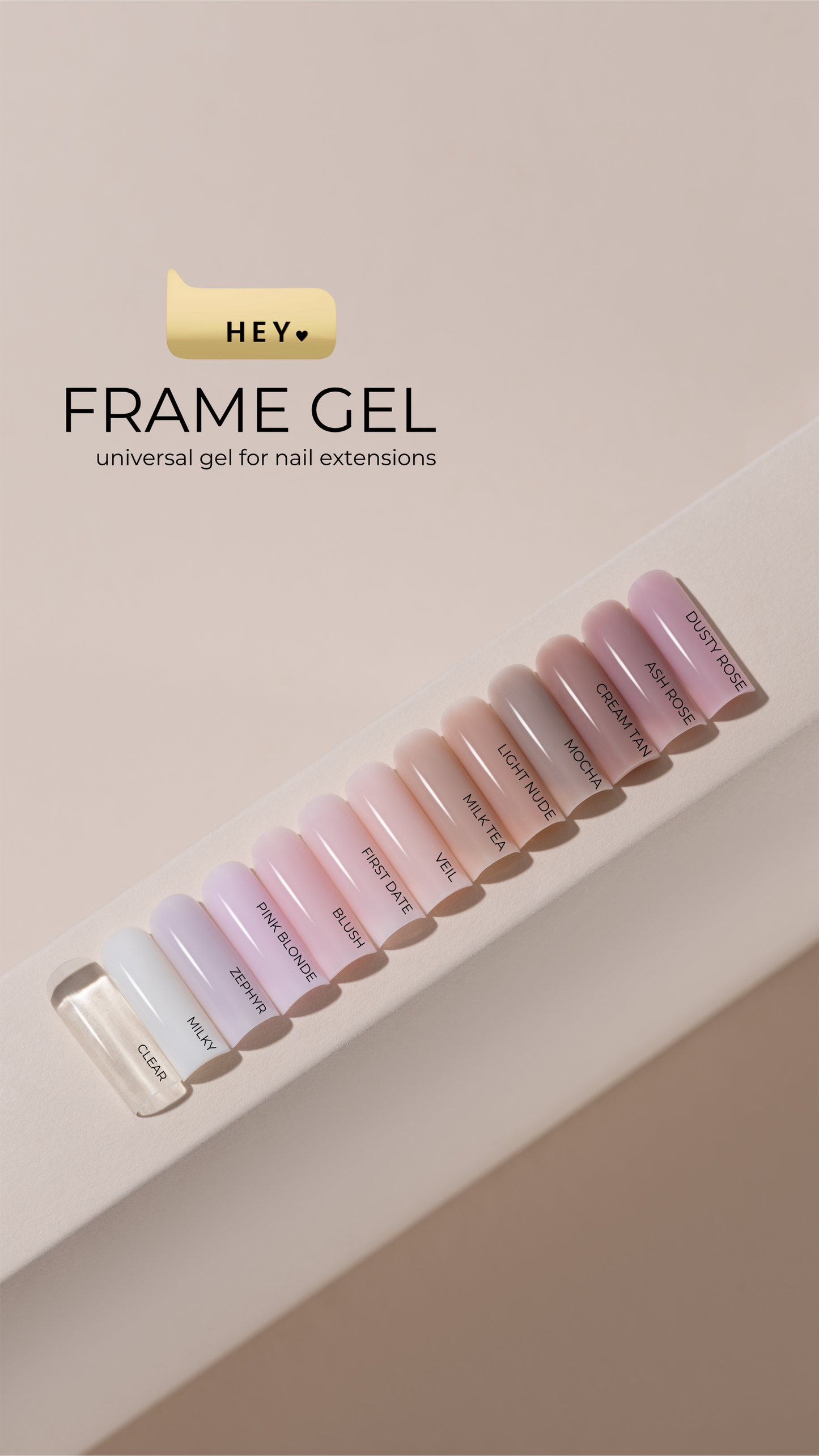 HEYLOVE Frame Builder Gel with Pump – Milky, 30ml