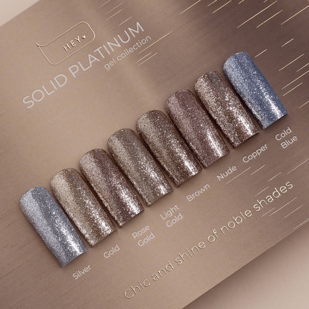 HEYLOVE Solid Platinum Gel Nail Polish Set 5 pcs x 5 g