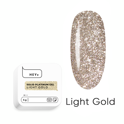 HEYLOVE Solid Platinum Gel Nail Polish Light Gold Liquid Foil 5 g