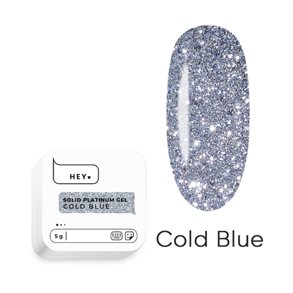 HEYLOVE Solid Platinum Gel Nail Polish Cold Blue Liquid Foil 5 g