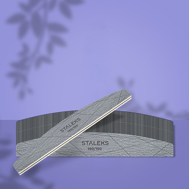 StaleksPro Smart 40, 150/150 Mineral Half Moon Nail File (25pcs)
