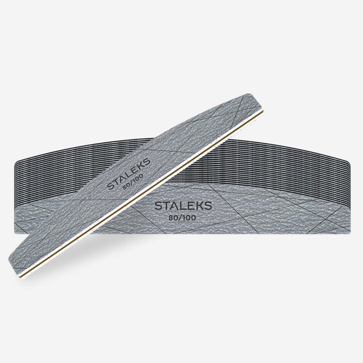 STALEKS SMART 40  80/100 grit Mineral nail file for nails crescent, (25 pcs)