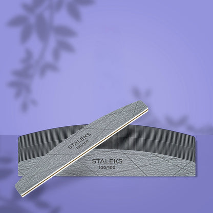 STALEKS Smart 40 100/100 grit  Crescent mineral nail file, (25 pc)