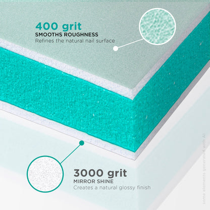 STALEKS EXPERT 51m Mini 400/3000 grit  rectangular grinding nail buff, (50 pcs)