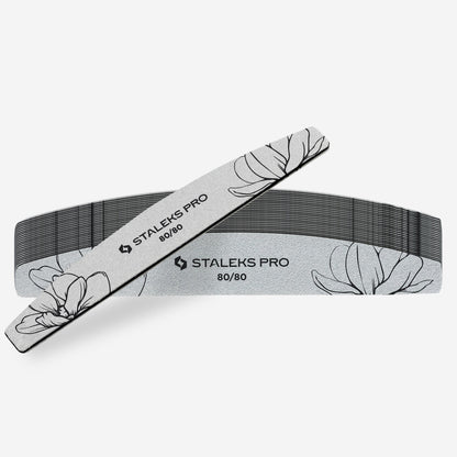 STALEKS EXPERT 40 80/80 grit Crescent mineral nail file, (25 pc)