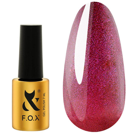 Gel polish FOX Cat Eye 011 crimson 7 ml