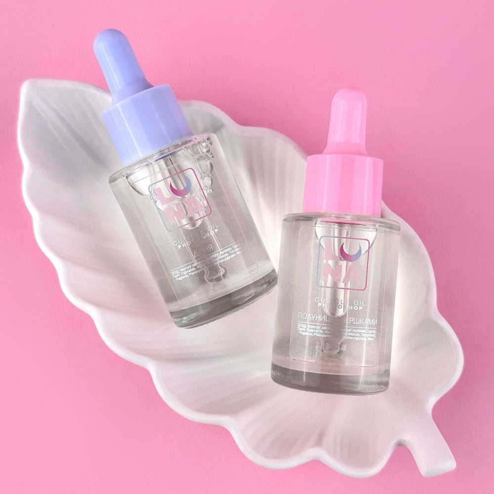LUNAMOON Dry cuticle oil with a strawberry aroma with cream Photoshop Oil, 30 ml