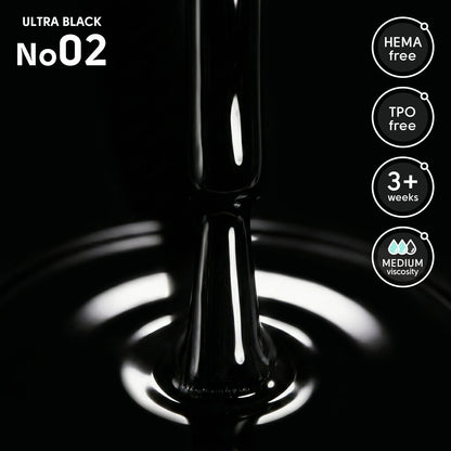 Shelly Gel polish 02 Ultra Black, 12ml