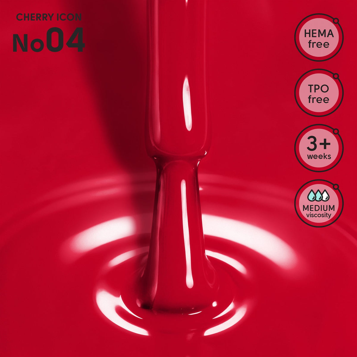 Shelly Gel polish 04 Cherry Icon, 12ml