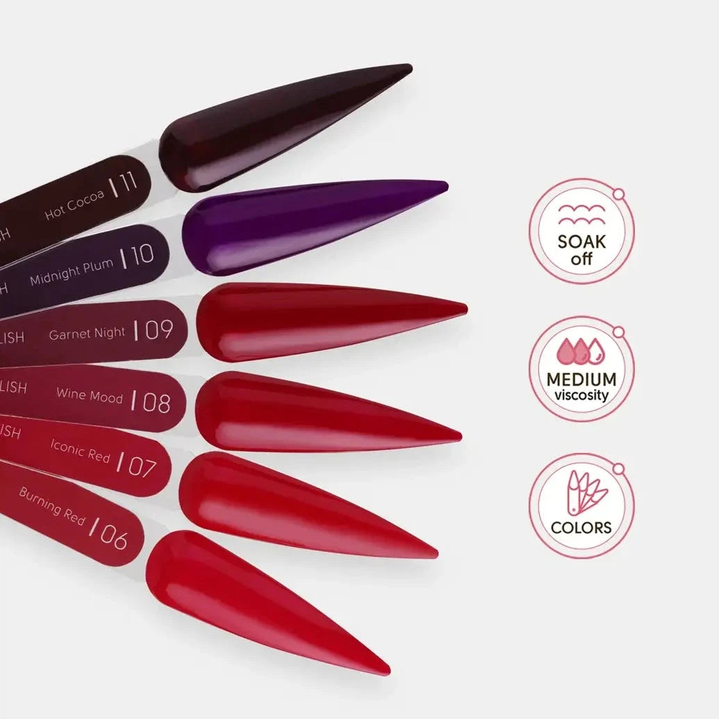SHELLY. Gel Polish #08, Wine Mood, 12 ml