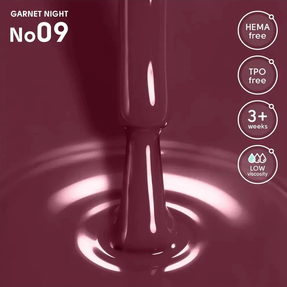 SHELLY. Gel Polish #09, Garnet Night, 12 ml.