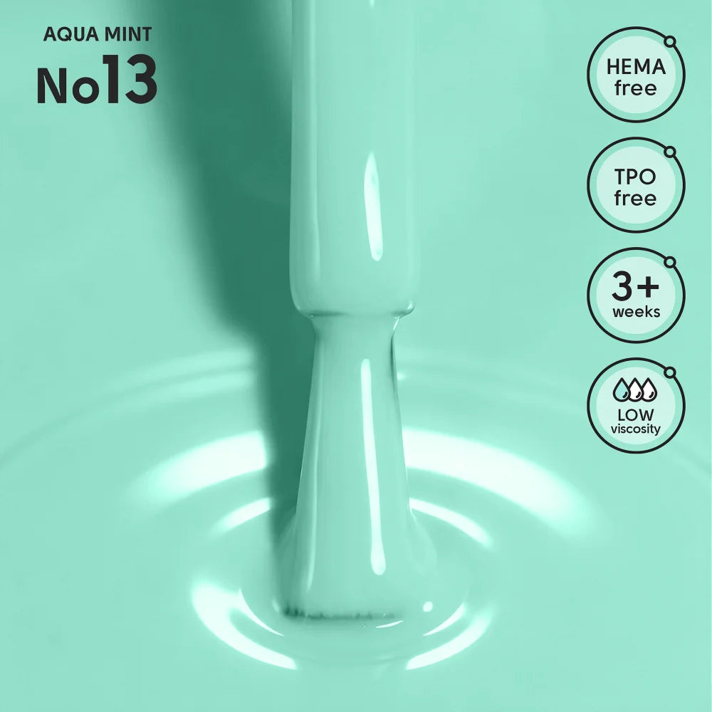 SHELLY. Gel Polish #13, Aqua Mint, 12 ml