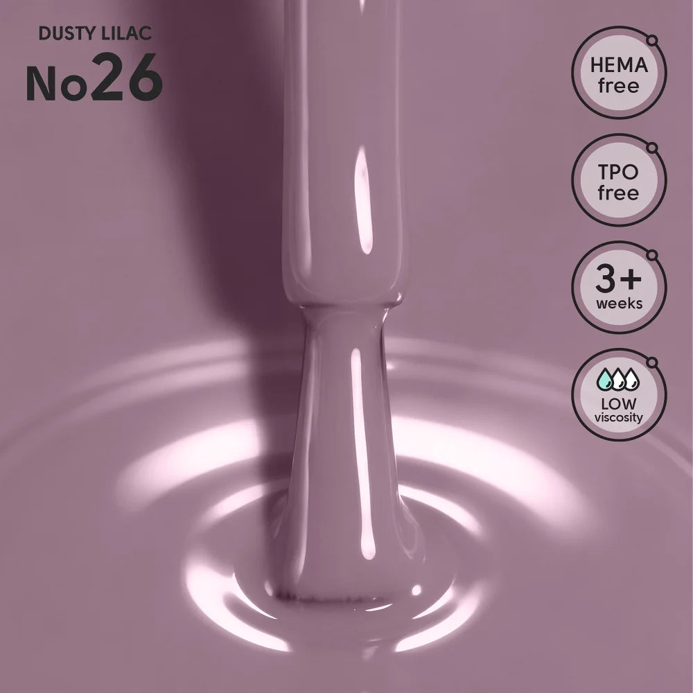 SHELLY. Gel Polish #26, Dusty Lilac, 12 ml.