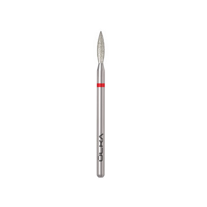 ÜLKA Diamond nail drill bit flame red head diameter 2.3 mm / working part 10 mm