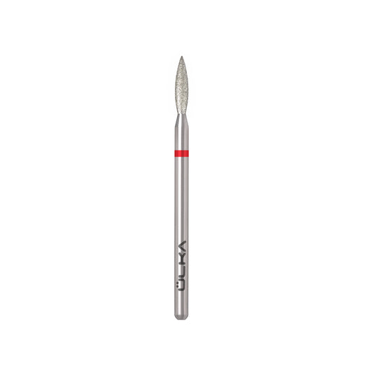 ÜLKA Diamond nail drill bit flame red head diameter 2.3 mm / working part 10 mm