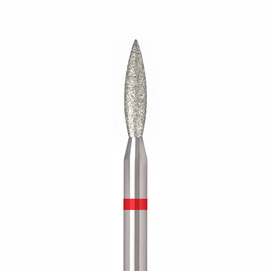 ÜLKA Diamond nail drill bit flame red head diameter 2.3 mm / working part 10 mm