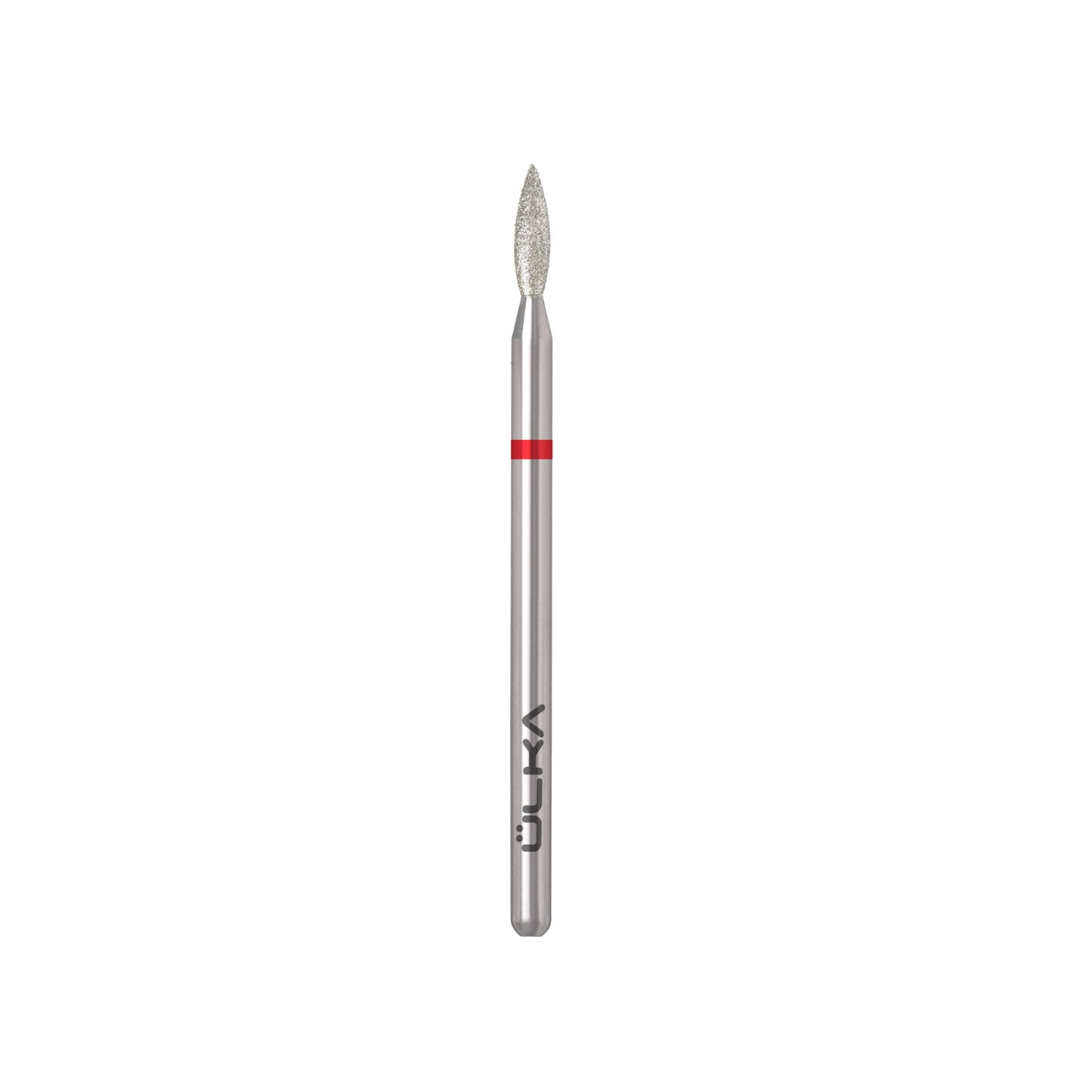 ÜLKA Diamond nail drill bit flame red head diameter 2.1 mm / working part 8 mm