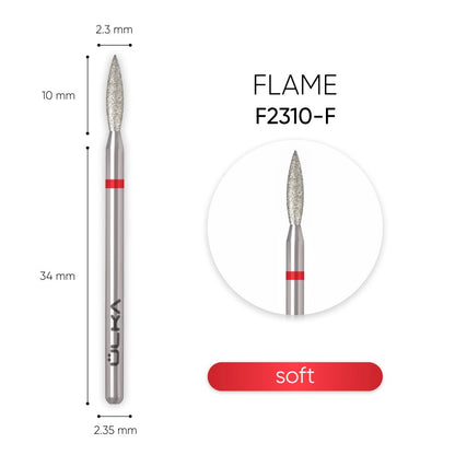 ÜLKA Drill Bit Diamond Flame Red Ø2,3 /10 mm