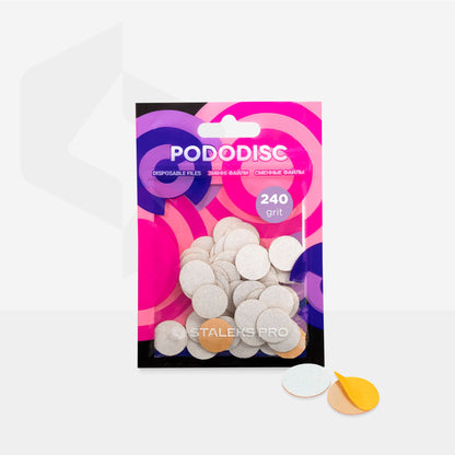 STALEKS EXPERT 15 PODODISC S Adhesive files for pedicure disc, 240 grit 15 mm (50 pcs)