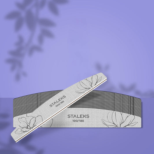 STALEKS EXPERT 40 Crescent mineral nail file, 100/180 grit (25 pc)