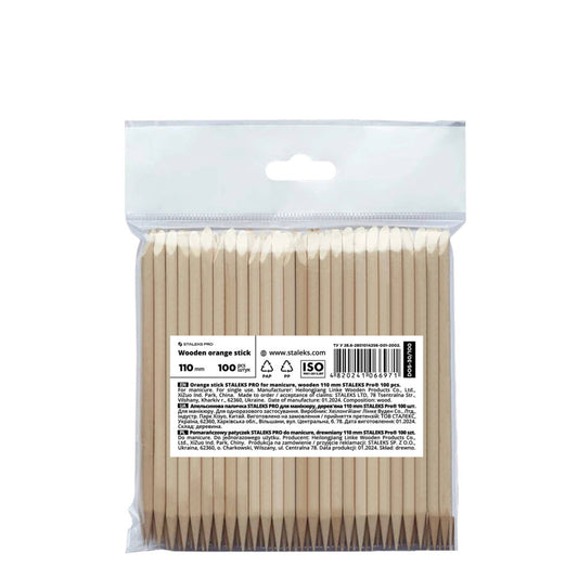 Staleks Expert Wooden Orange Stick 110 mm (100 pcs)