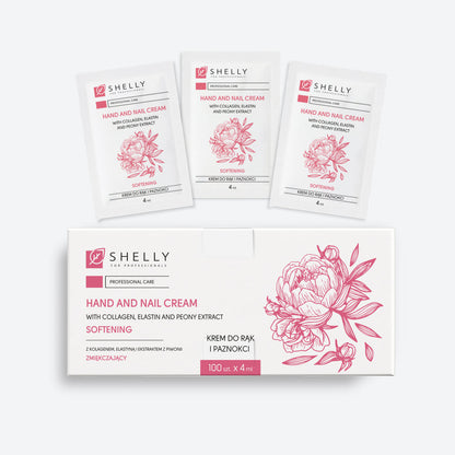 HAND & NAIL CREAM  With collagen, elastin and peony extract 4 ml x 100 pcs