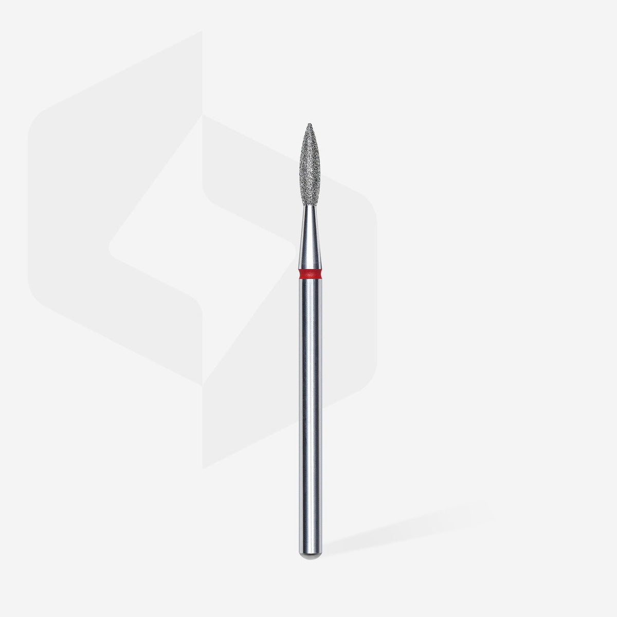 STALEKS EXPERT Diamond nail drill bit 21.8 pointed flame red, head diameter 2,1 mm, working part 8 mm