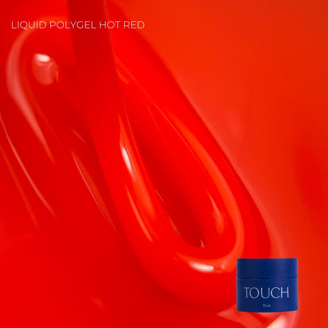Touch Neon liquid polygel, 15 ml, Hot red