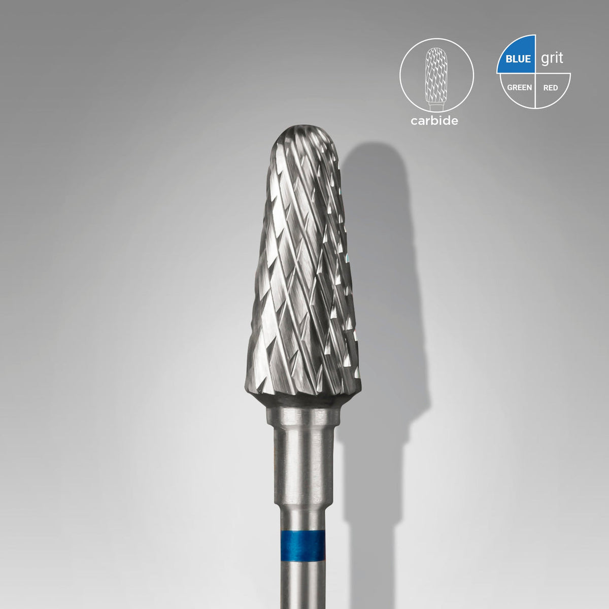 STALEKS EXPERT Carbide nail drill bit frustum blue, head diameter 6 mm, working part 14mm